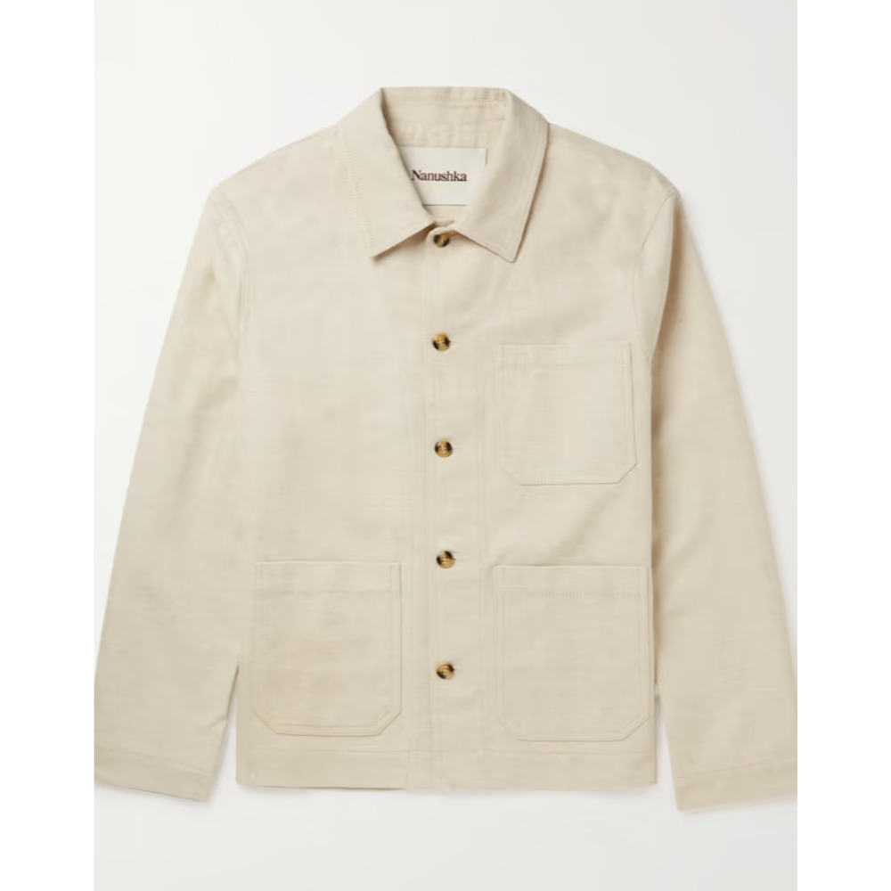 NANUSHKA SAON Cotton linen/twill jacket Natural size MEDIUM
